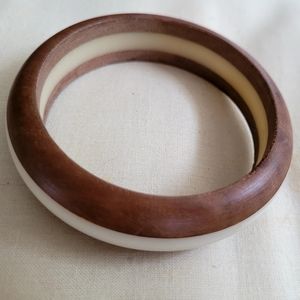 Vintage Wood and Lucite Bangle